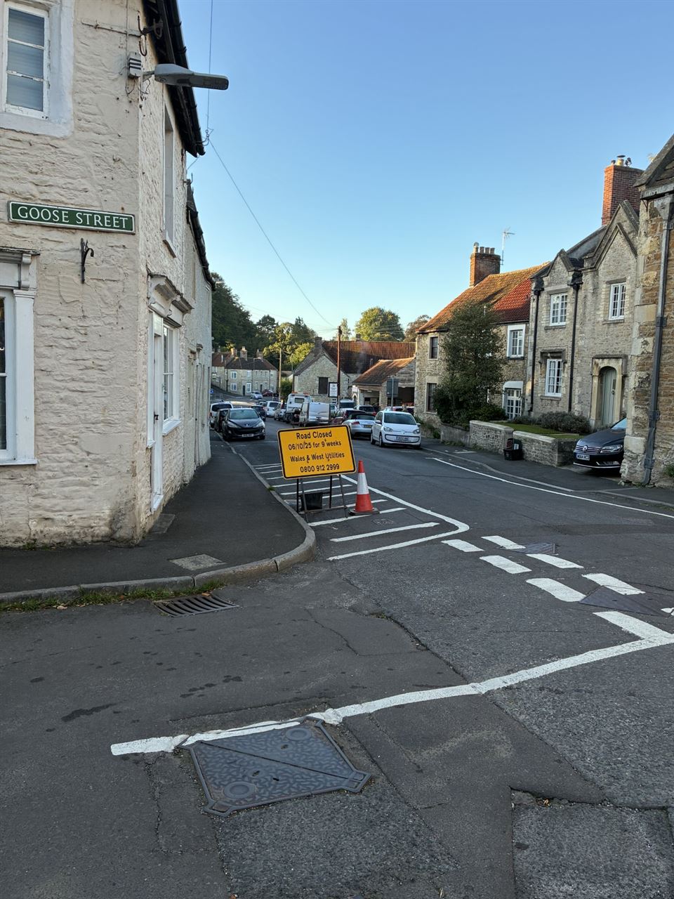 Bath Road closure sign