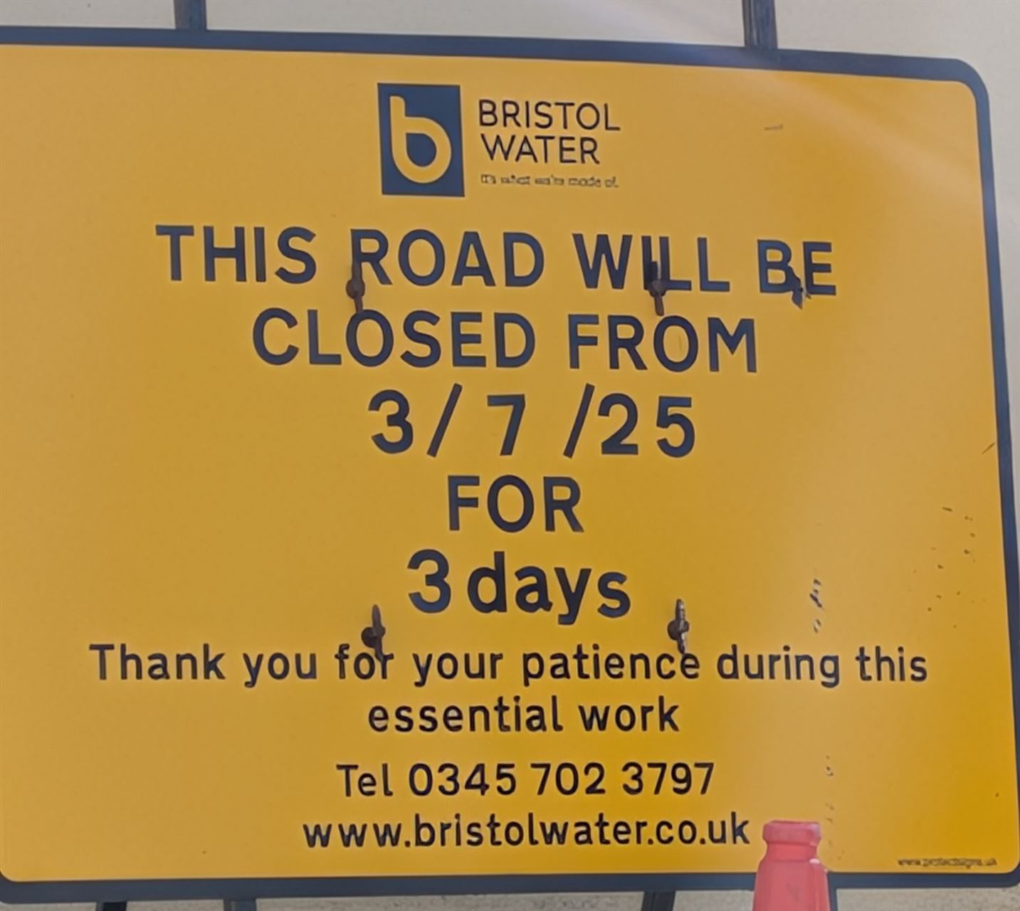 Bristol Water Goose Street Road Closure